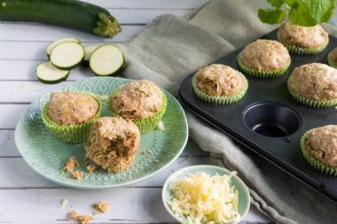 Matpakkemuffins med ost og squash