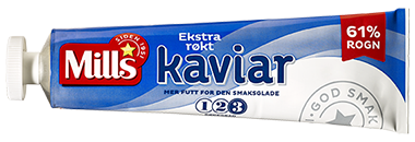 Tube med Mills ekstra røkt kaviar