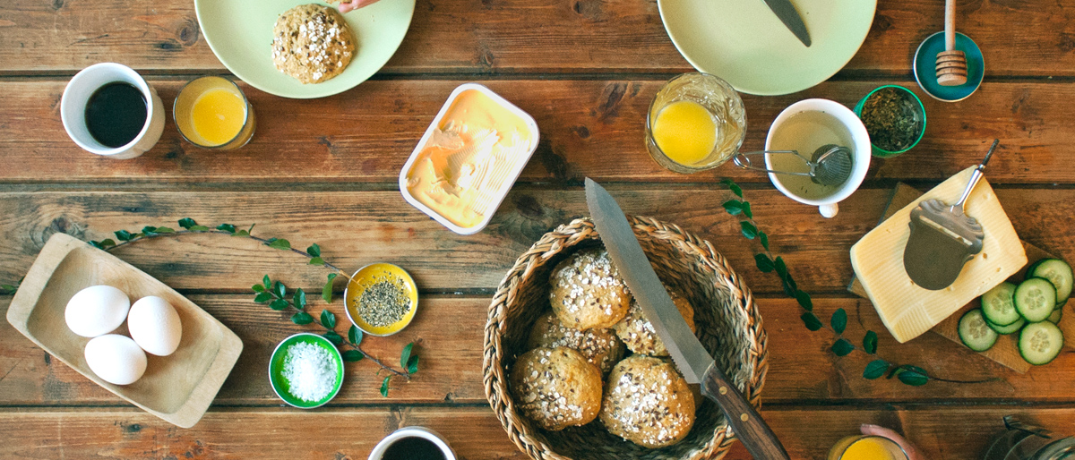 Frokostbord med Soft Flora