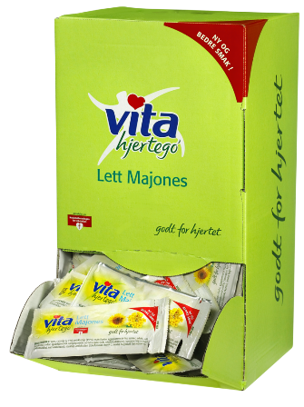 Vita hjertego lett majones kuvert