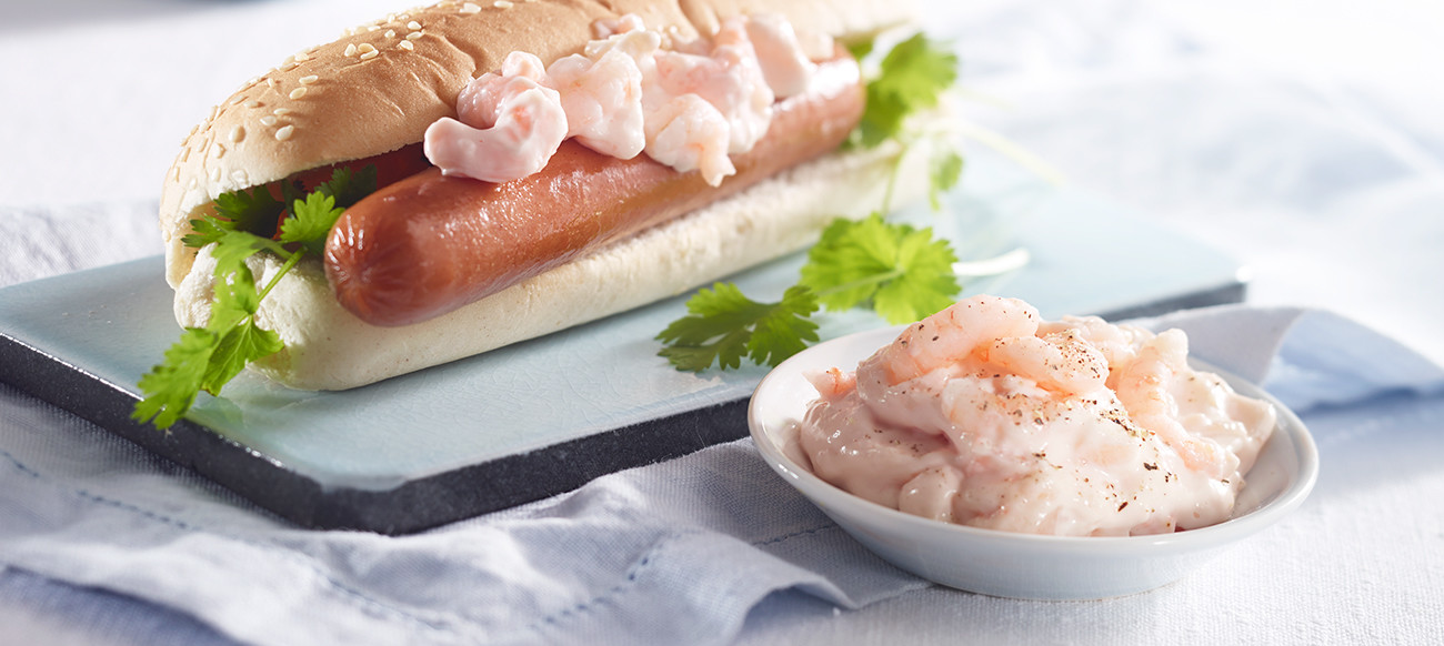 Delikat rekesalat med pølse