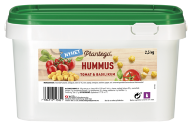 Plantego Hummus med tomat- og basilikum 2,5 kg packshot