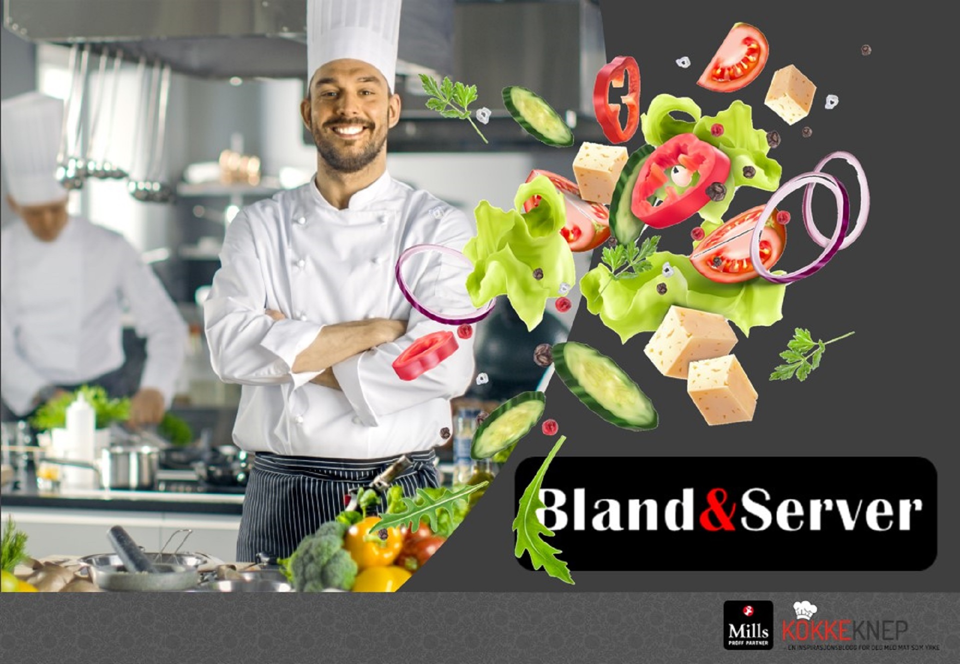 Bland og server konseptillustrasjon